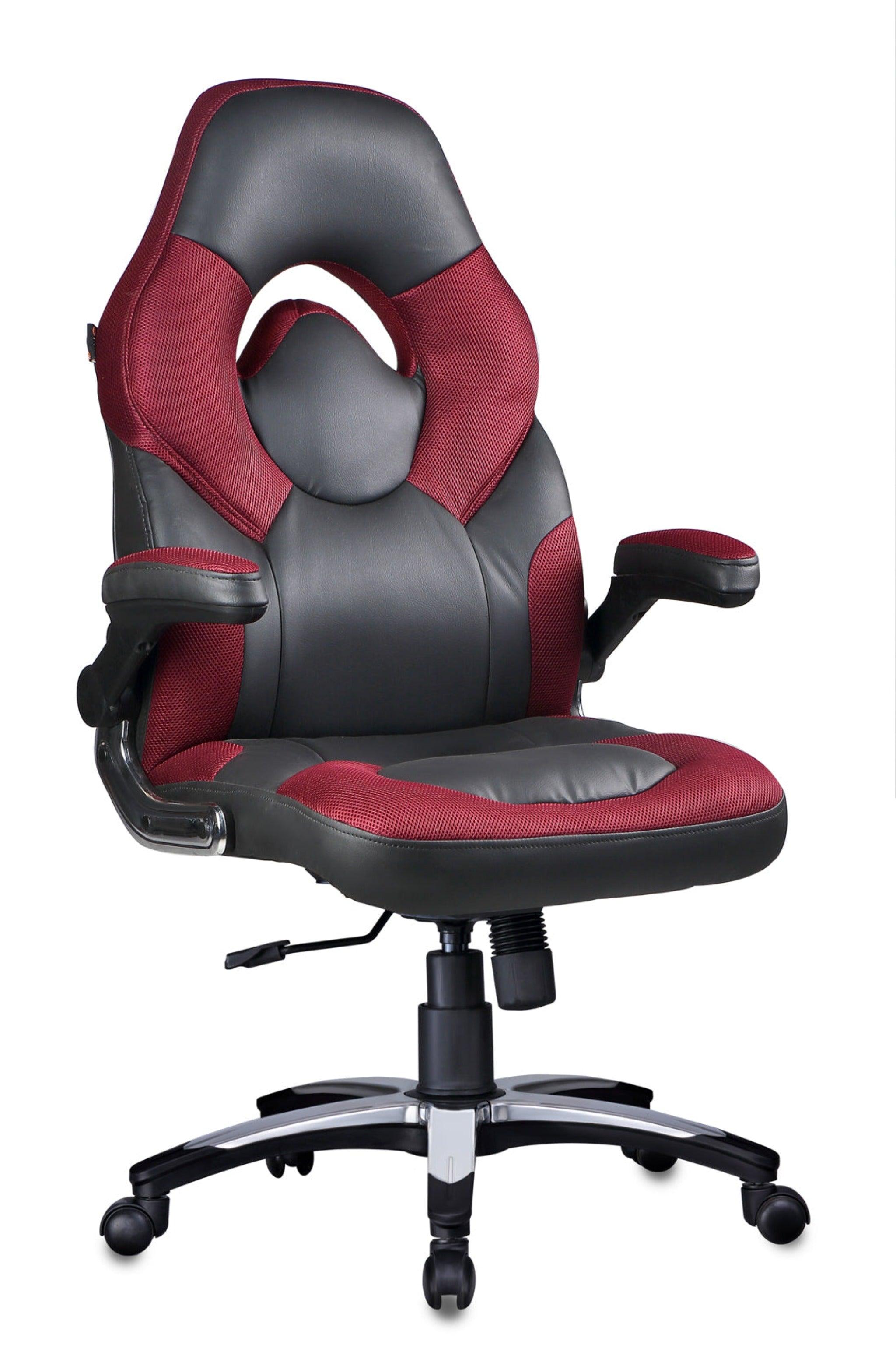 Stylish Gaming Chair in Black / Maroon - WoodenTwist