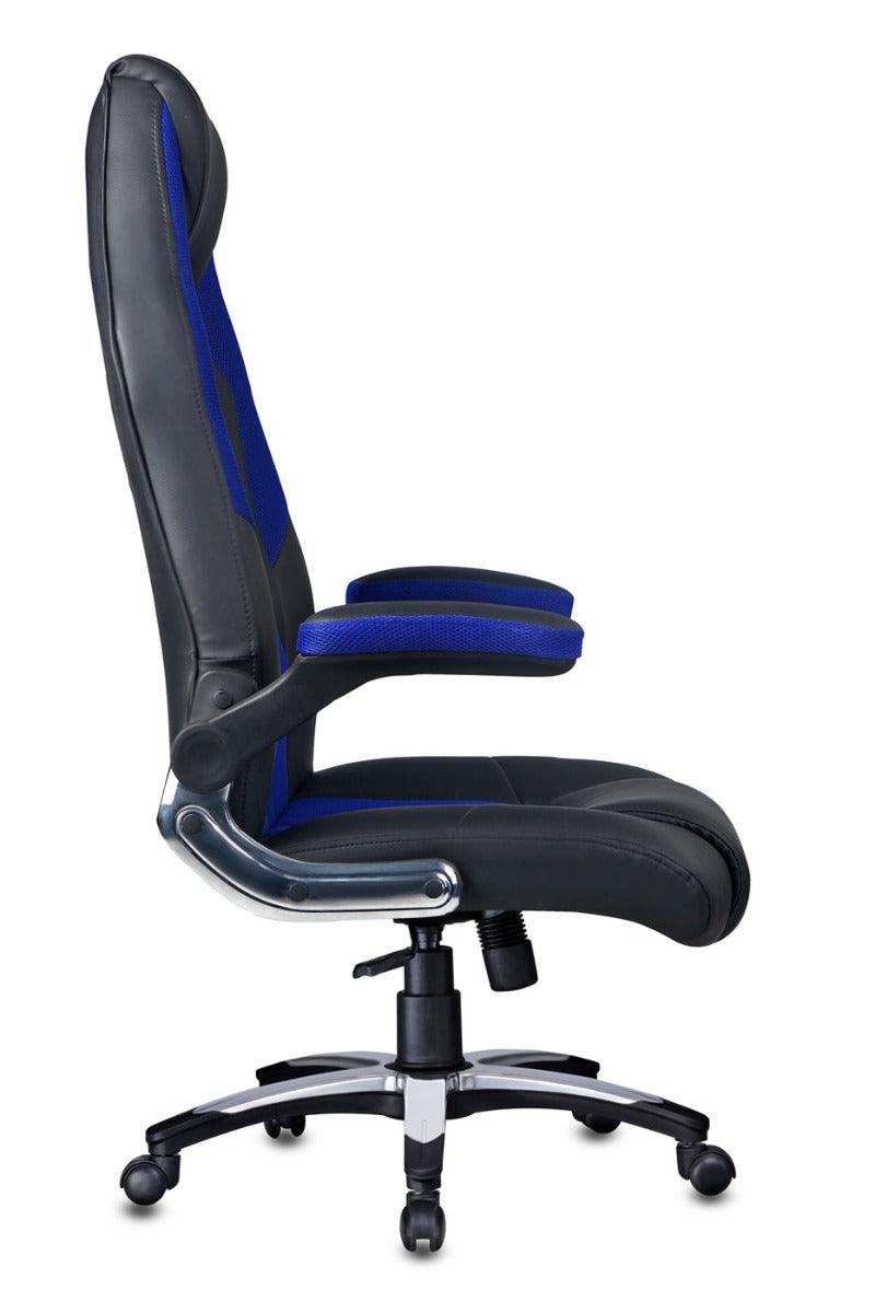 Stylish Gaming Chair in Black Blue - WoodenTwist