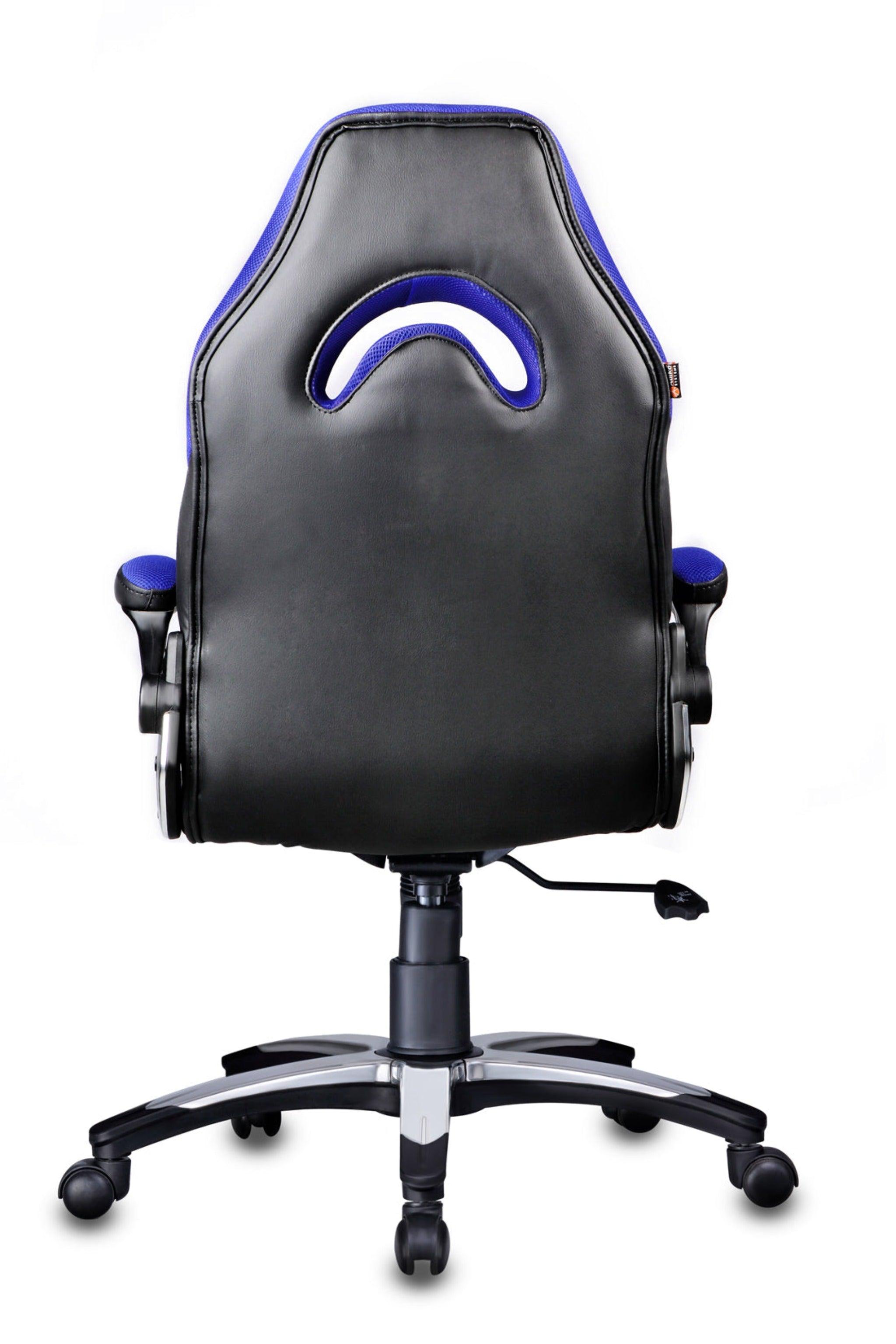 Stylish Gaming Chair in Black Blue - WoodenTwist