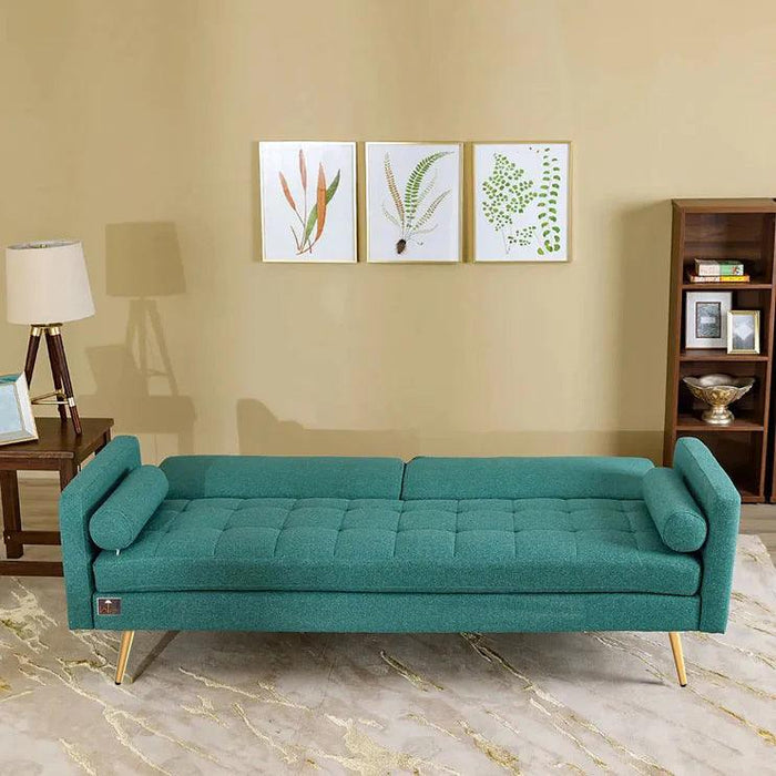Modern Jolene 3 Seater Sofa Cum Bed For Living Room (With 2 Pillows) - WoodenTwist