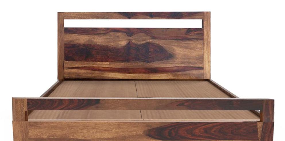 LIMA BED QUEEN Sheesham Wood (Honey Finish) - WoodenTwist