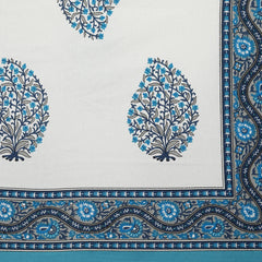 Fabrahome Rajasthani Jaipuri Graceful Cotton Block Print bed sheets - WoodenTwist