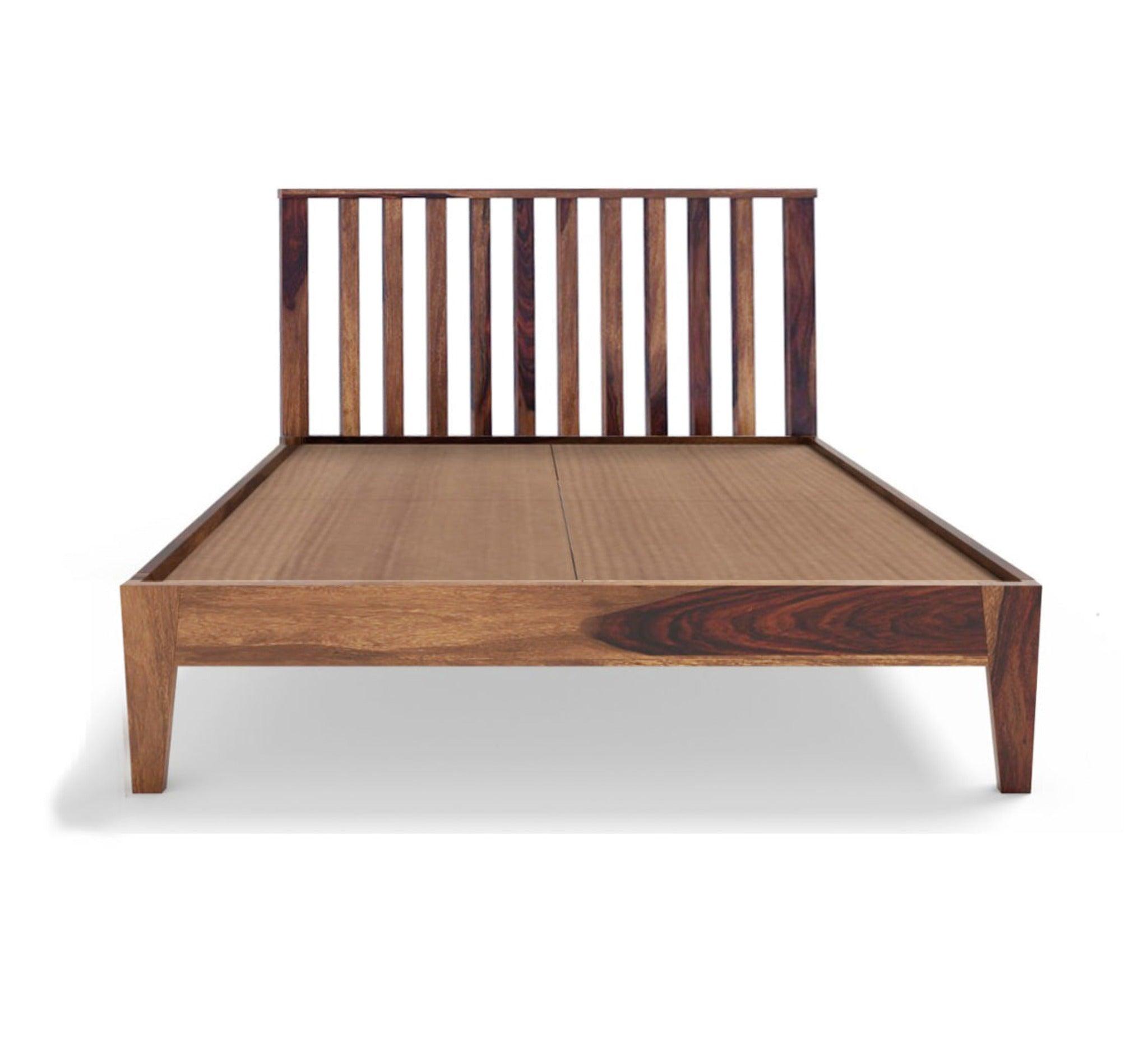 TWIN BED KING Sheesham Wood (Honey Finish) - WoodenTwist