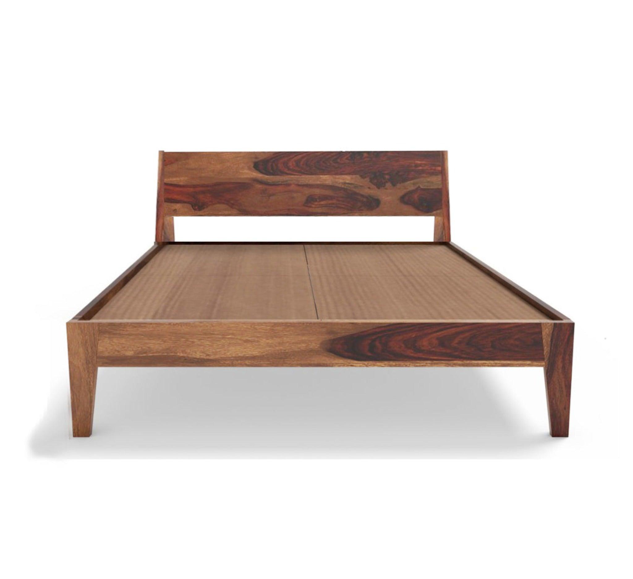 ARABEL BED KING Sheesham Wood (Honey Finish) - WoodenTwist