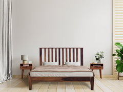 TWIN BED KING Sheesham Wood (Honey Finish) - WoodenTwist