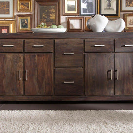 Wooden Handicrafts Royal Look Sideboard Cabinet (6 Drawers + 2 Door) - WoodenTwist
