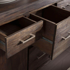Wooden Handicrafts Royal Look Sideboard Cabinet (6 Drawers + 2 Door) - WoodenTwist