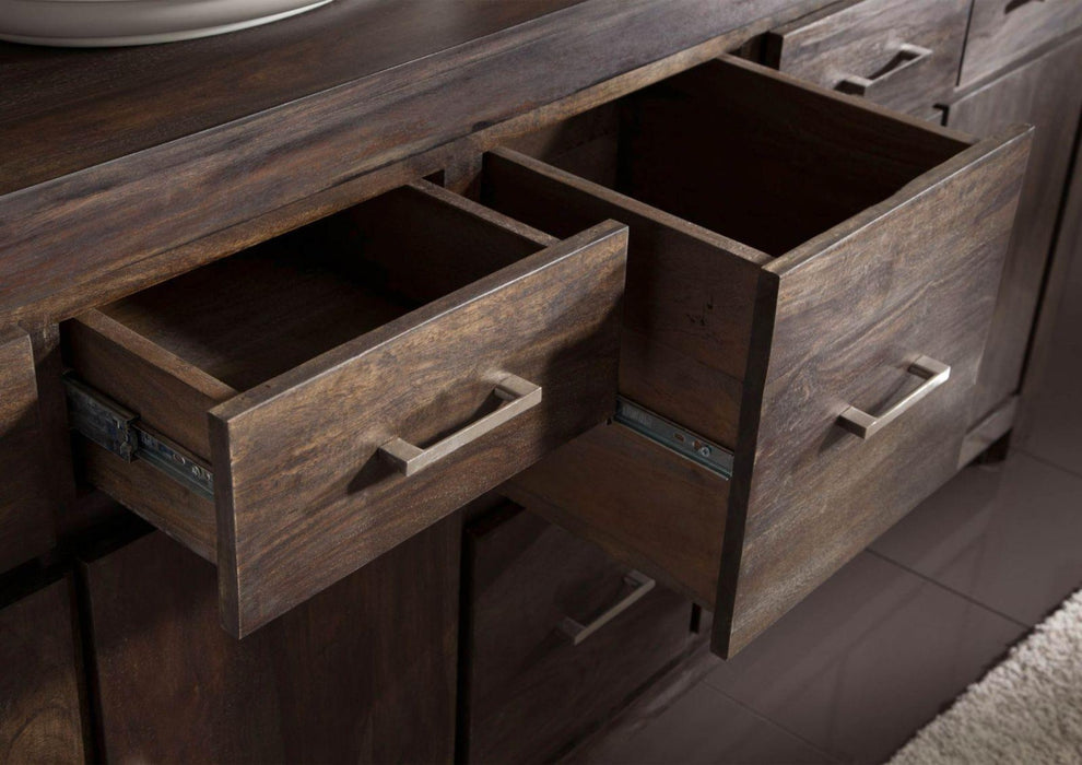 Wooden Handicrafts Royal Look Sideboard Cabinet (6 Drawers + 2 Door) - WoodenTwist
