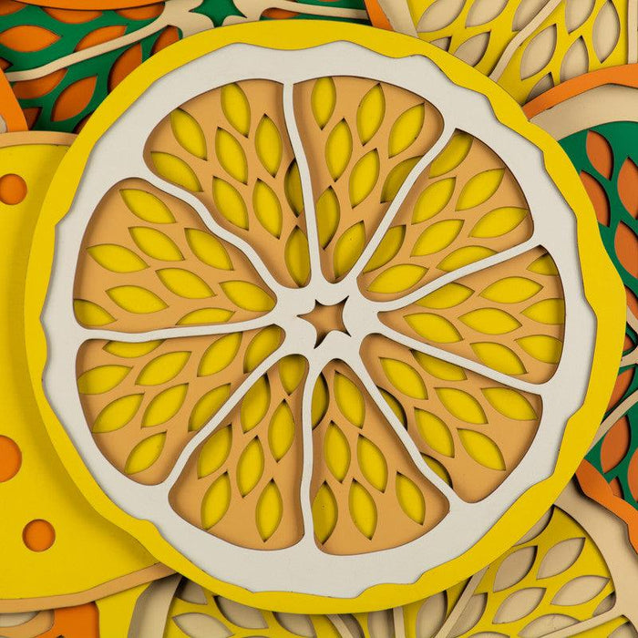 Lemon Segments Multi Layer Mandala - WoodenTwist