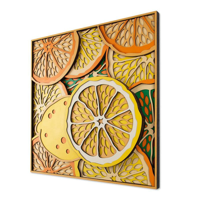 Lemon Segments Multi Layer Mandala - WoodenTwist