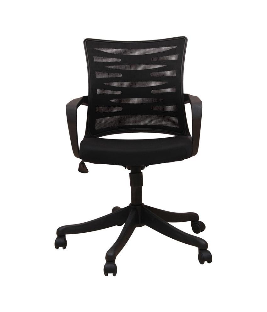 Zigzag Mesh Chair in Black - WoodenTwist