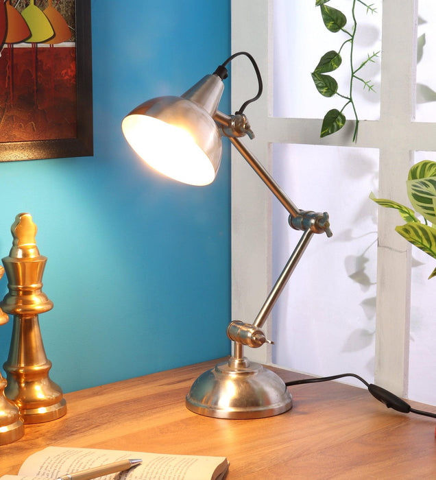 Poulsen Pharmacy Triple Adjustable Study Lamp Nickel Silver - WoodenTwist
