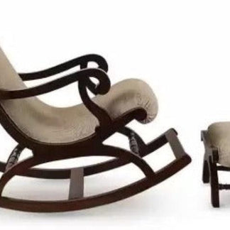 Rocking Chair with Foot Rest ( Walnut ) - WoodenTwist