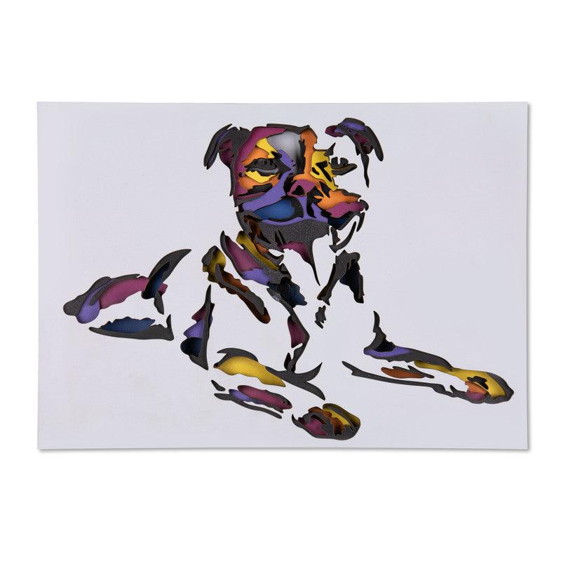 Colorful Bull Dog Multi Layer Mandala - WoodenTwist