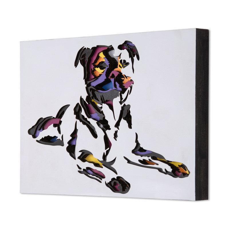 Colorful Bull Dog Multi Layer Mandala - WoodenTwist