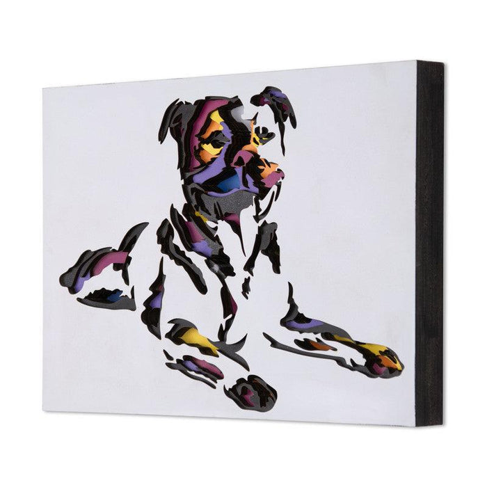 Colorful Bull Dog Multi Layer Mandala - WoodenTwist