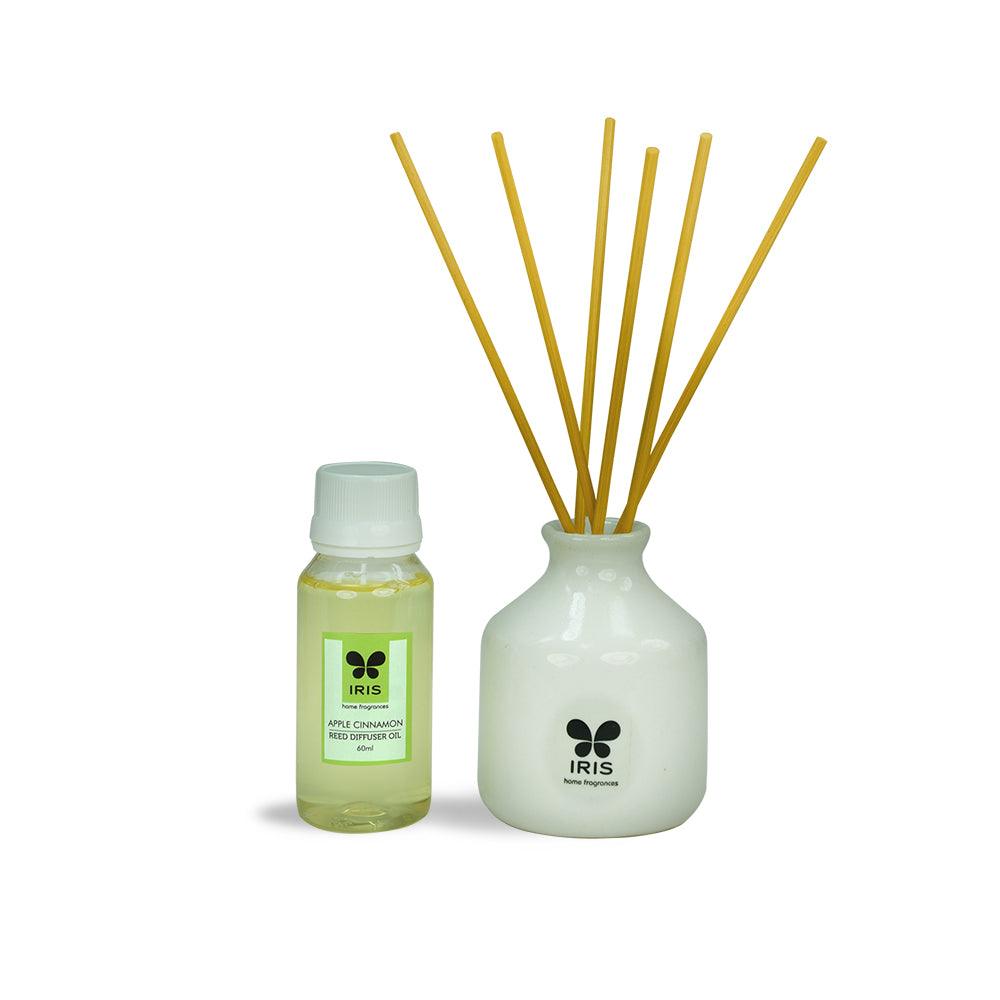 Reed Diffuser Set Apple Cinnamon Fragrance - WoodenTwist