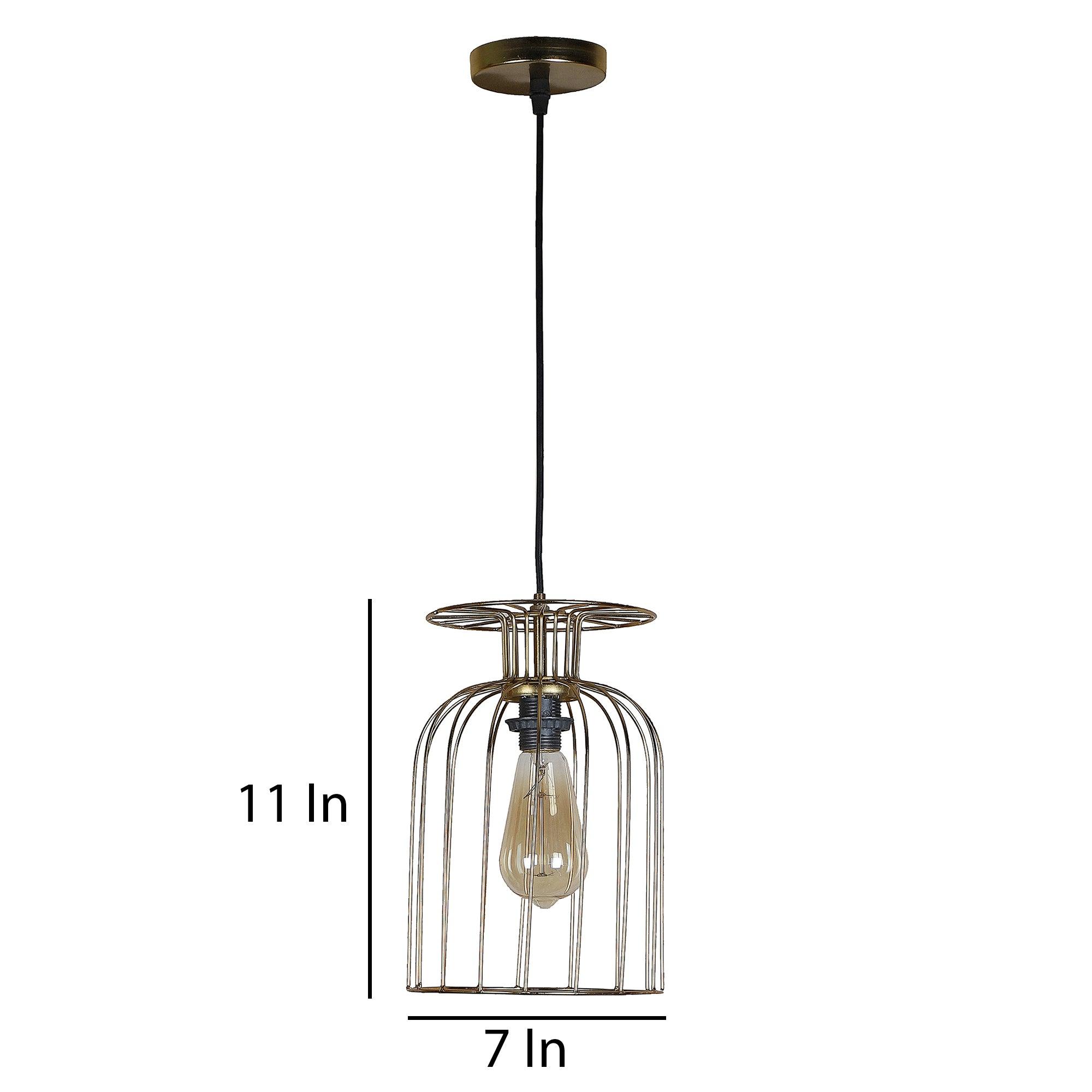 Gold Iron Hanging Lights - WoodenTwist