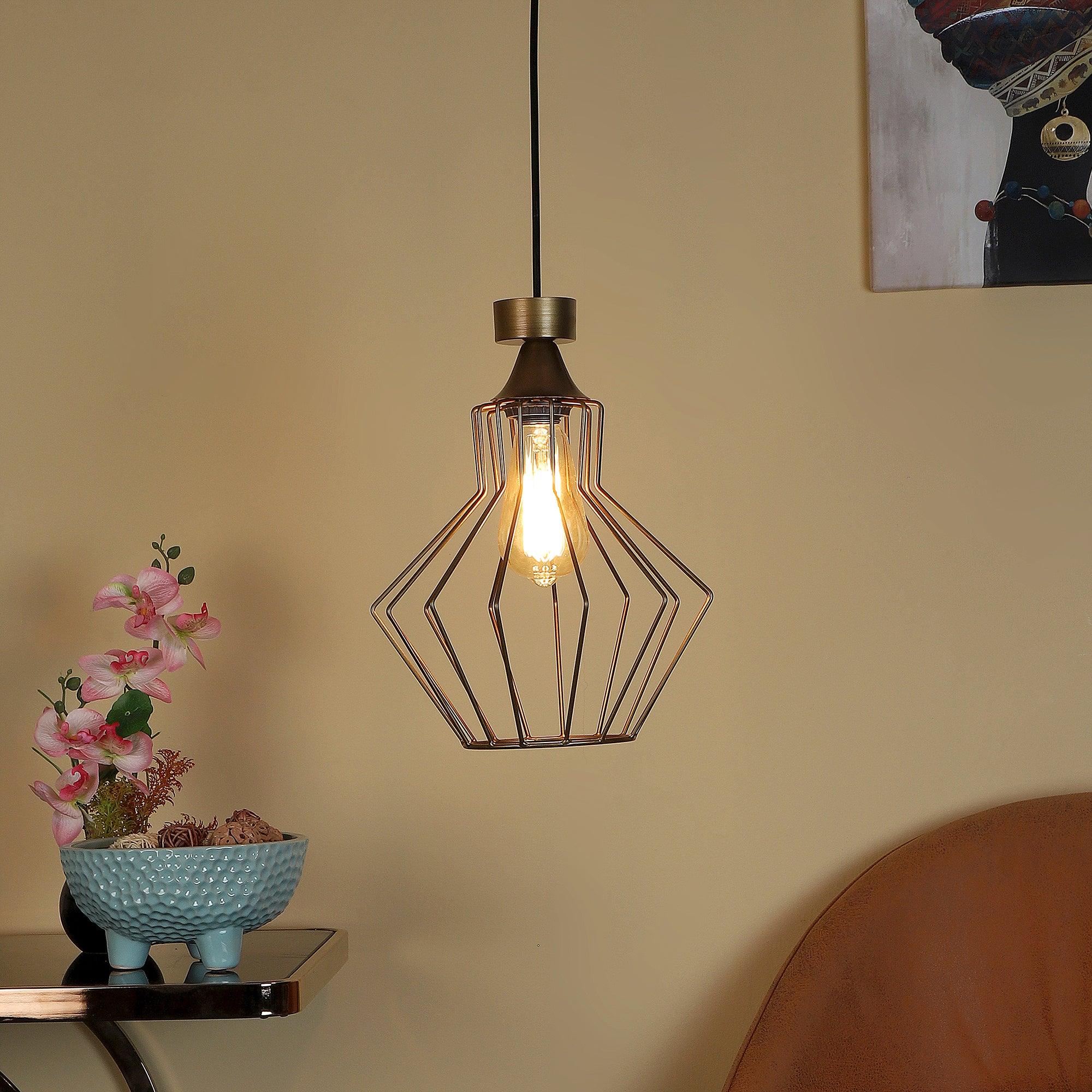 Stylish & Classy Gold Iron Hanging Lights - WoodenTwist