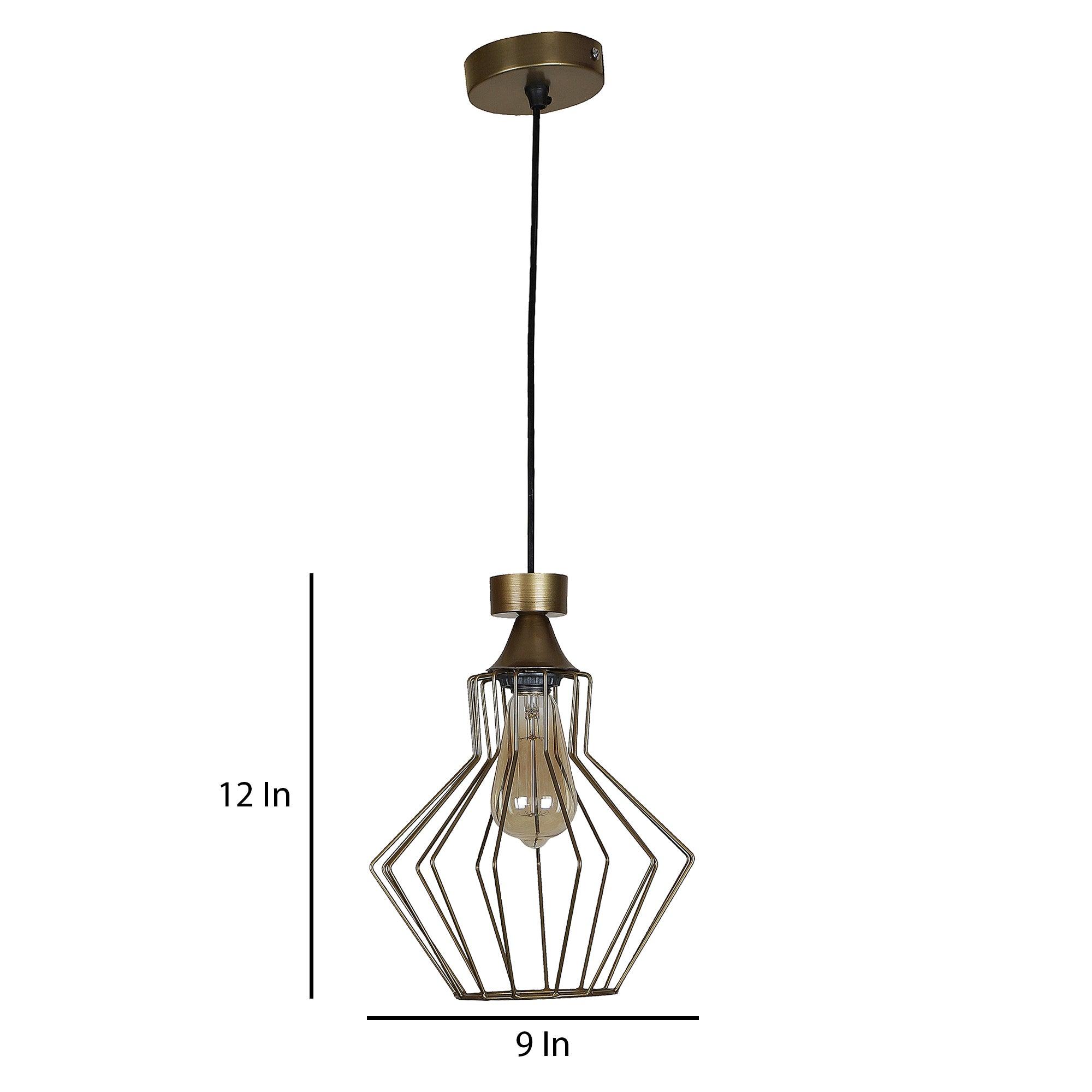 Stylish & Classy Gold Iron Hanging Lights - WoodenTwist