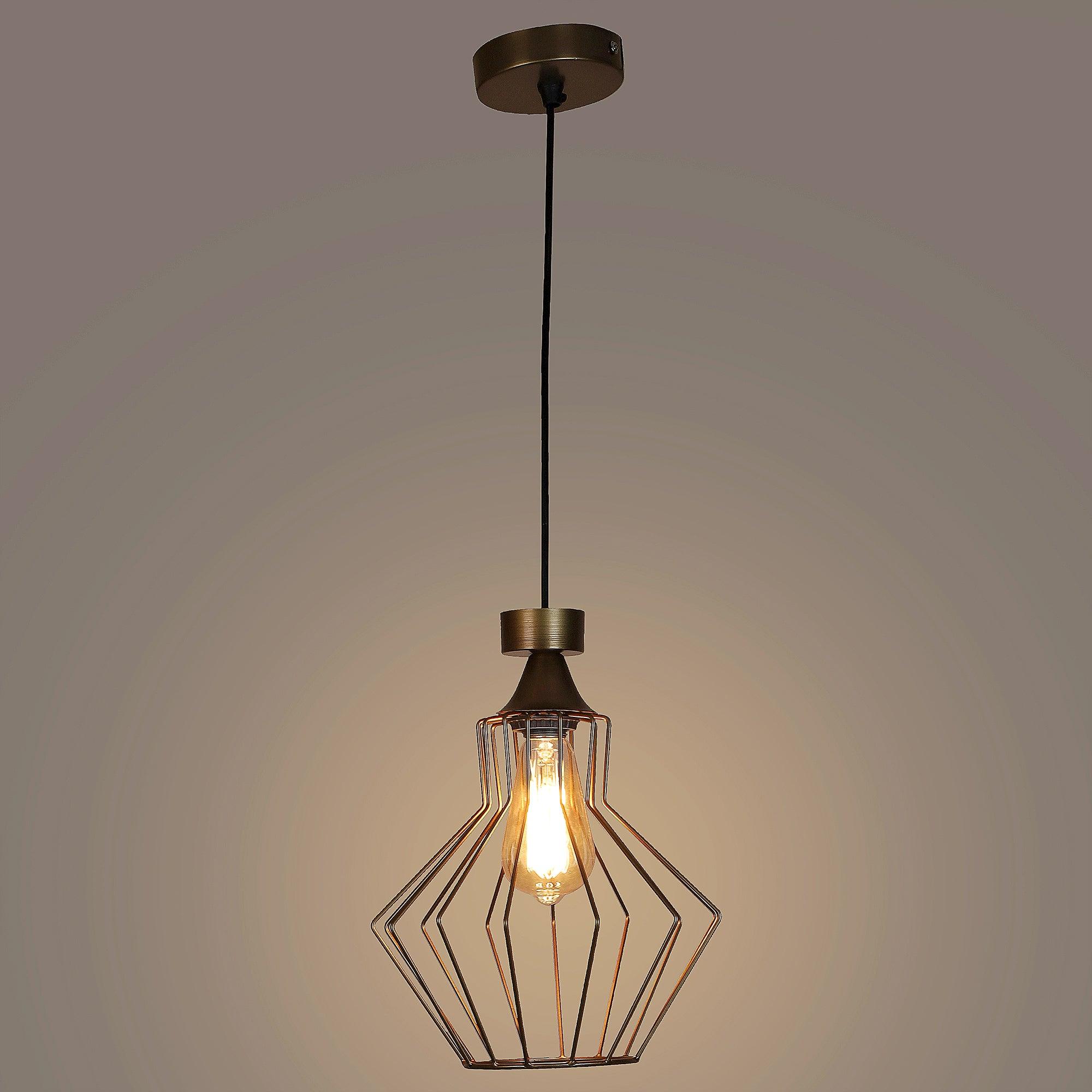 Stylish & Classy Gold Iron Hanging Lights - WoodenTwist