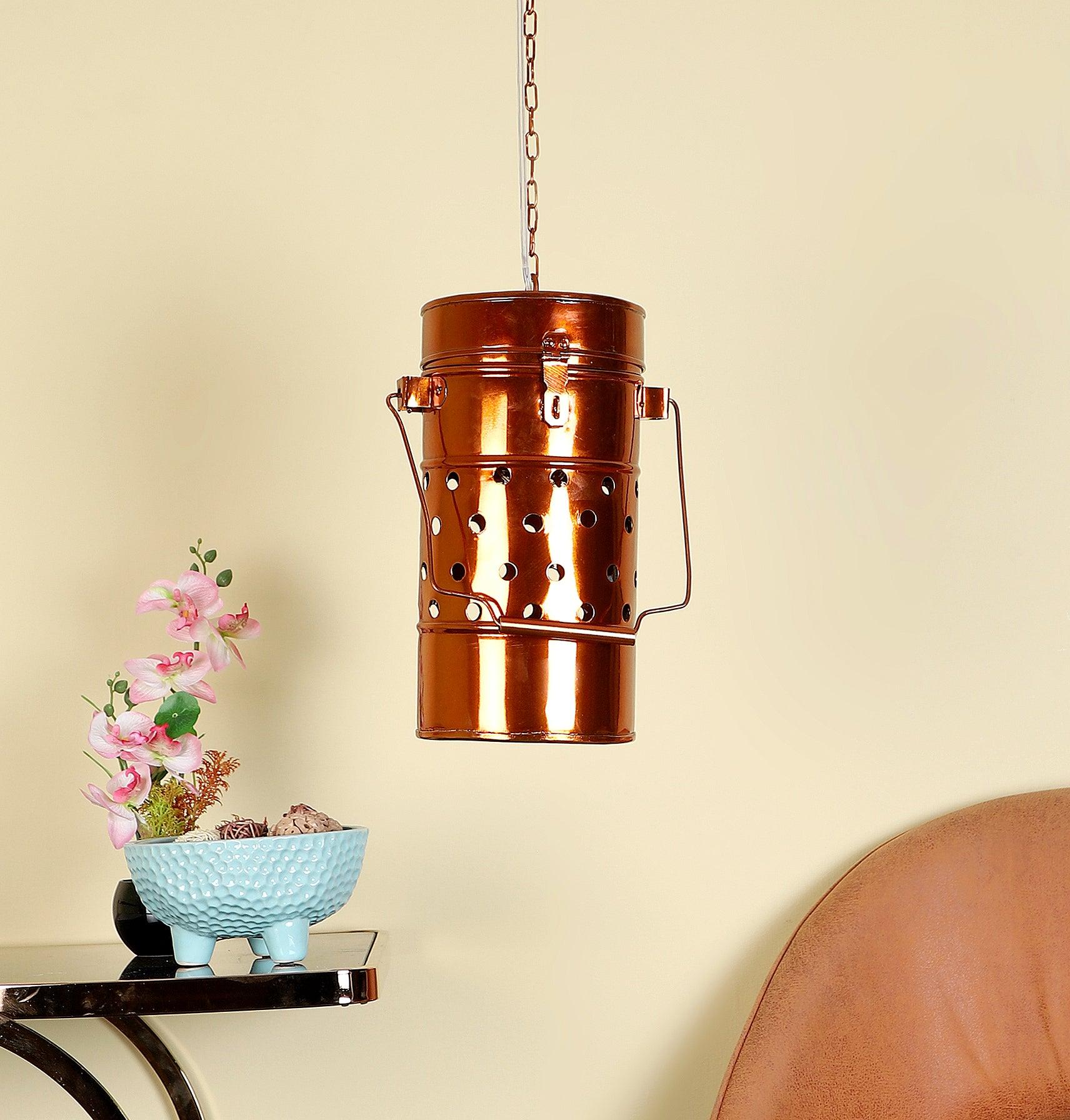 Rose Gold Iron Hanging Lights - WoodenTwist