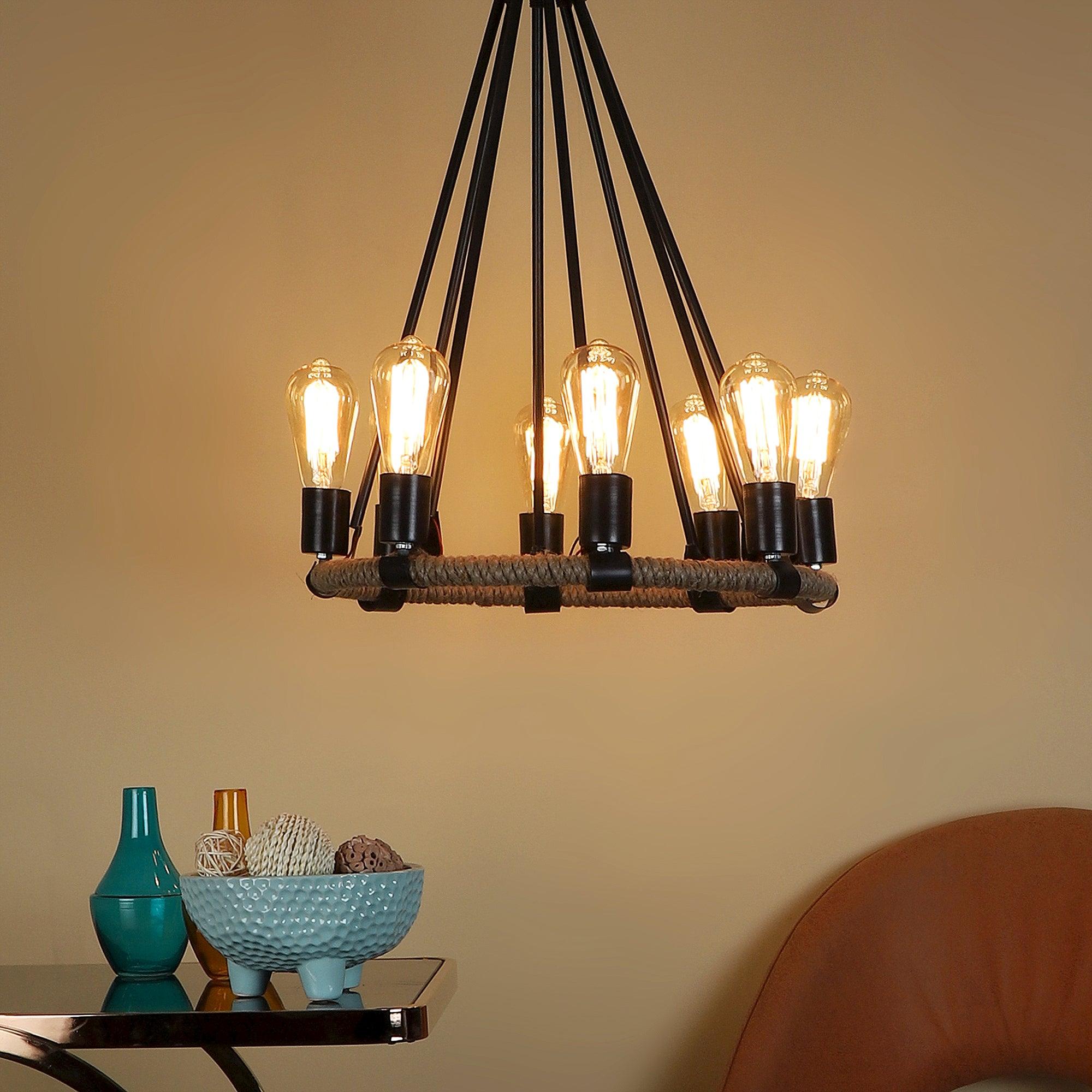 Stylish & Classy Black Iron Chandeliers - WoodenTwist