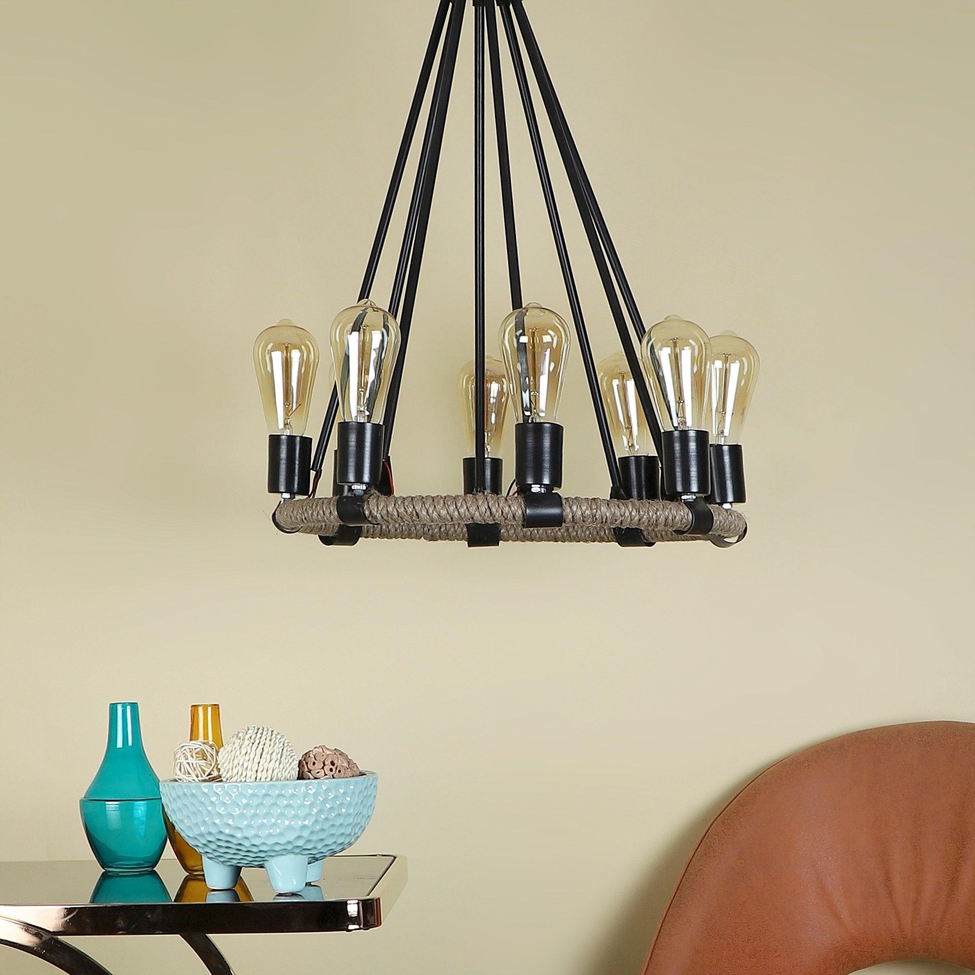 Stylish & Classy Black Iron Chandeliers - WoodenTwist