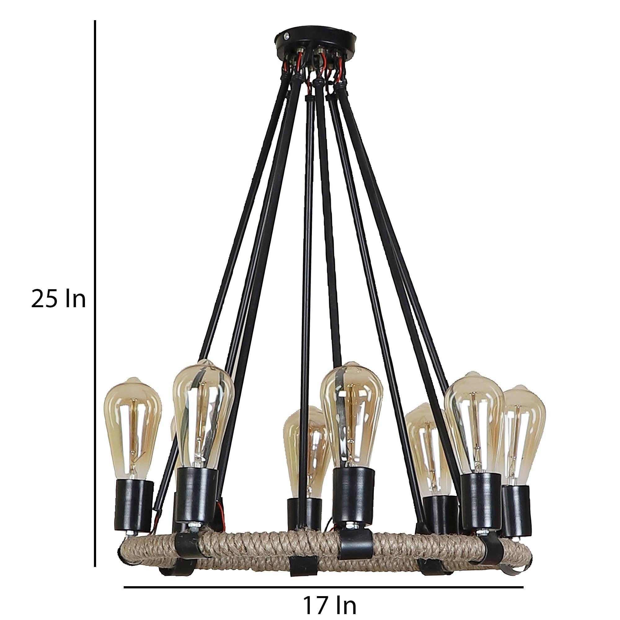 Stylish & Classy Black Iron Chandeliers - WoodenTwist