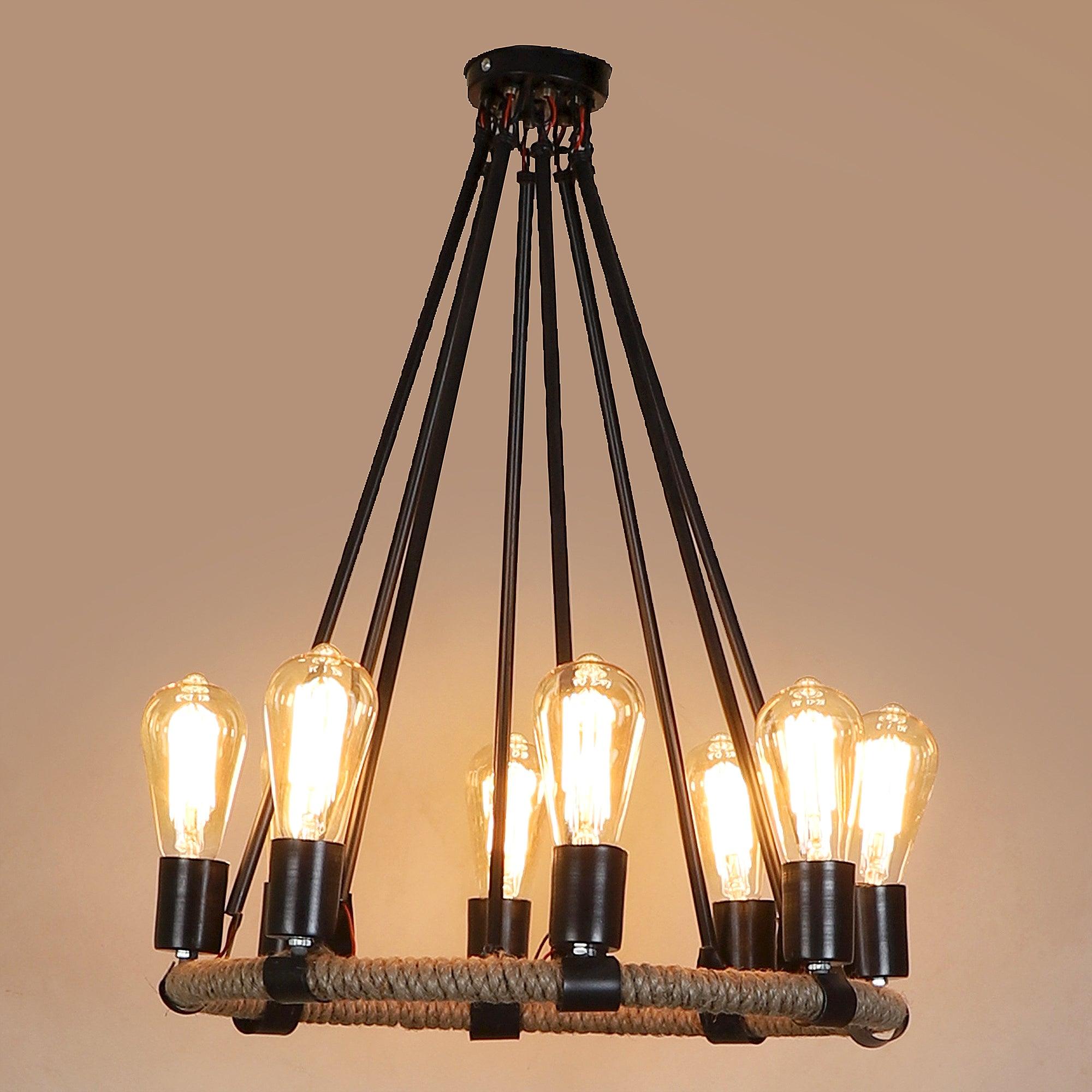 Stylish & Classy Black Iron Chandeliers - WoodenTwist