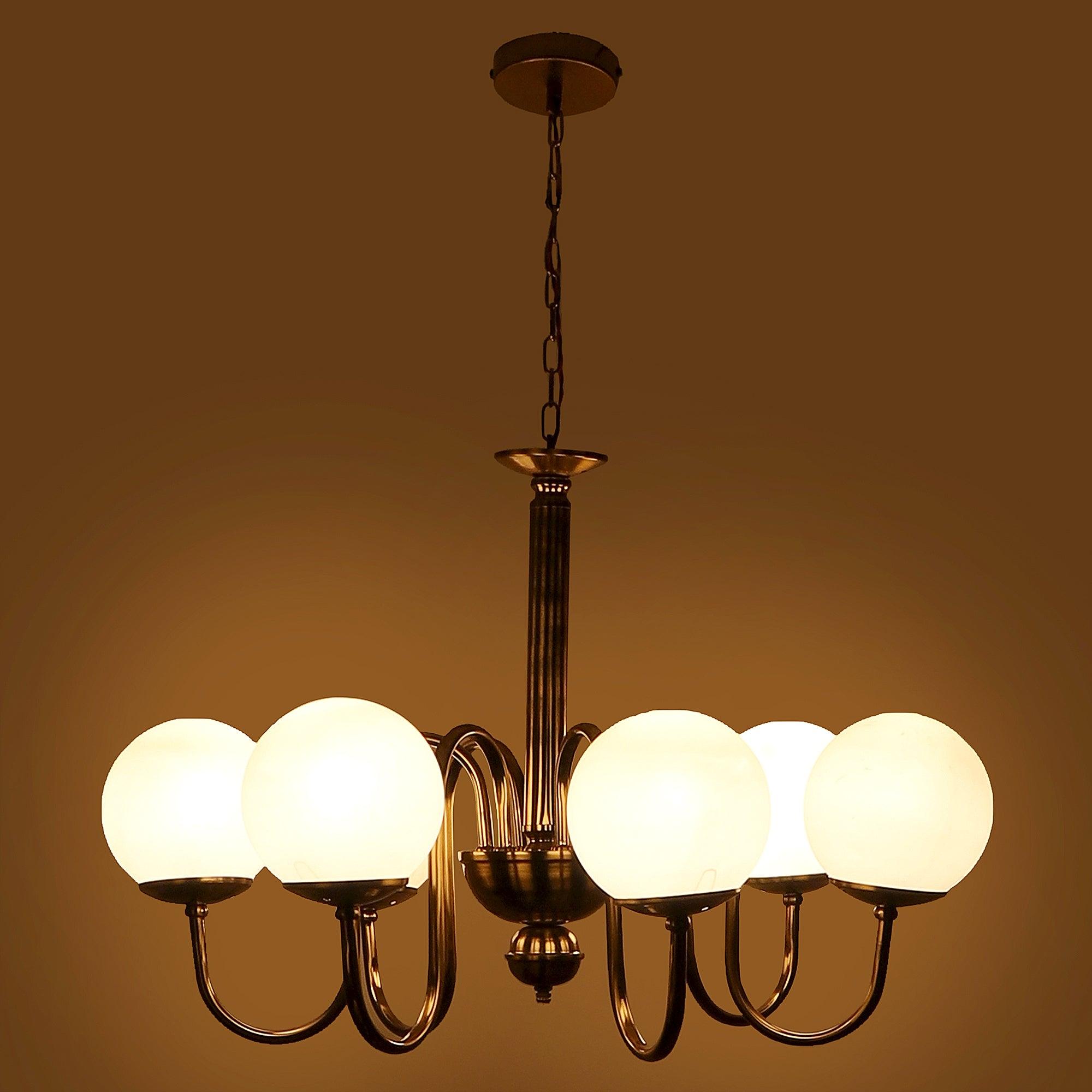 Gold Iron Chandeliers - WoodenTwist