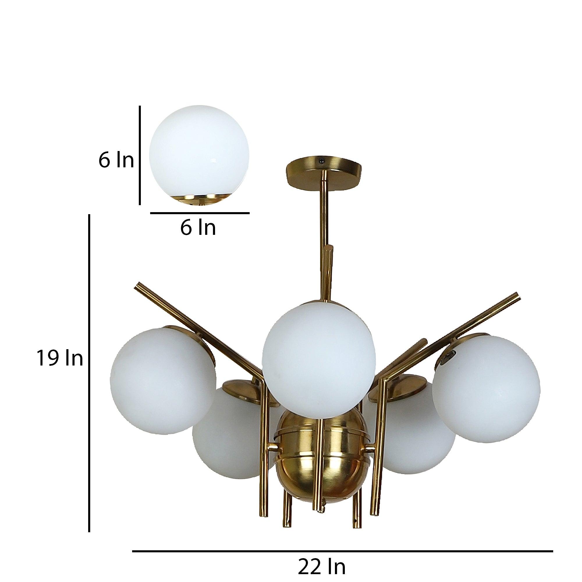 Stylish & classy Gold Iron Chandeliers - WoodenTwist