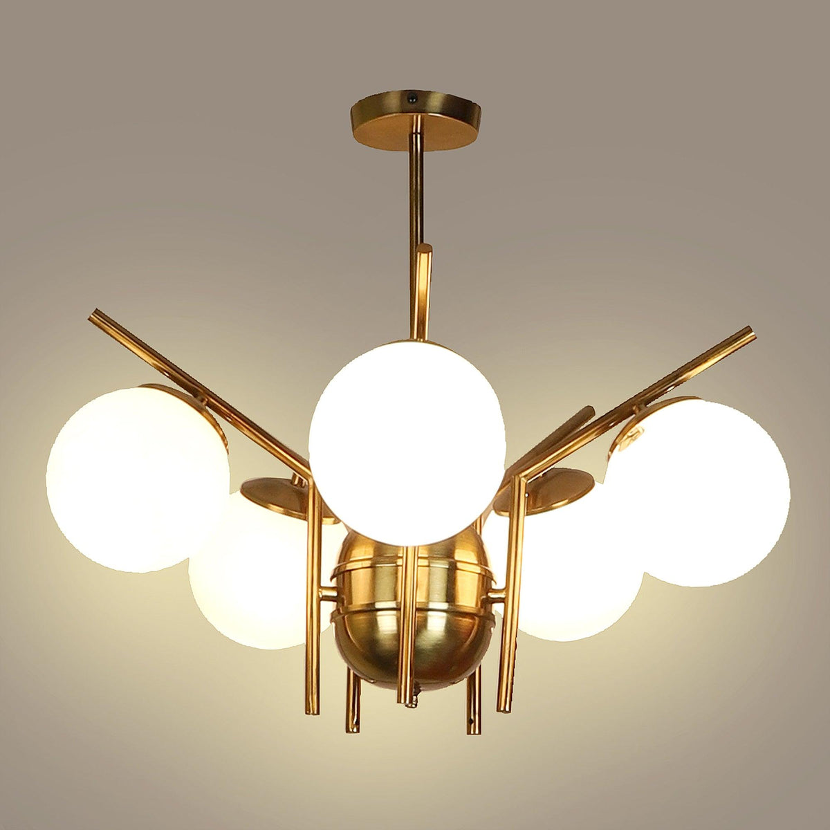 Stylish & classy Gold Iron Chandeliers - WoodenTwist