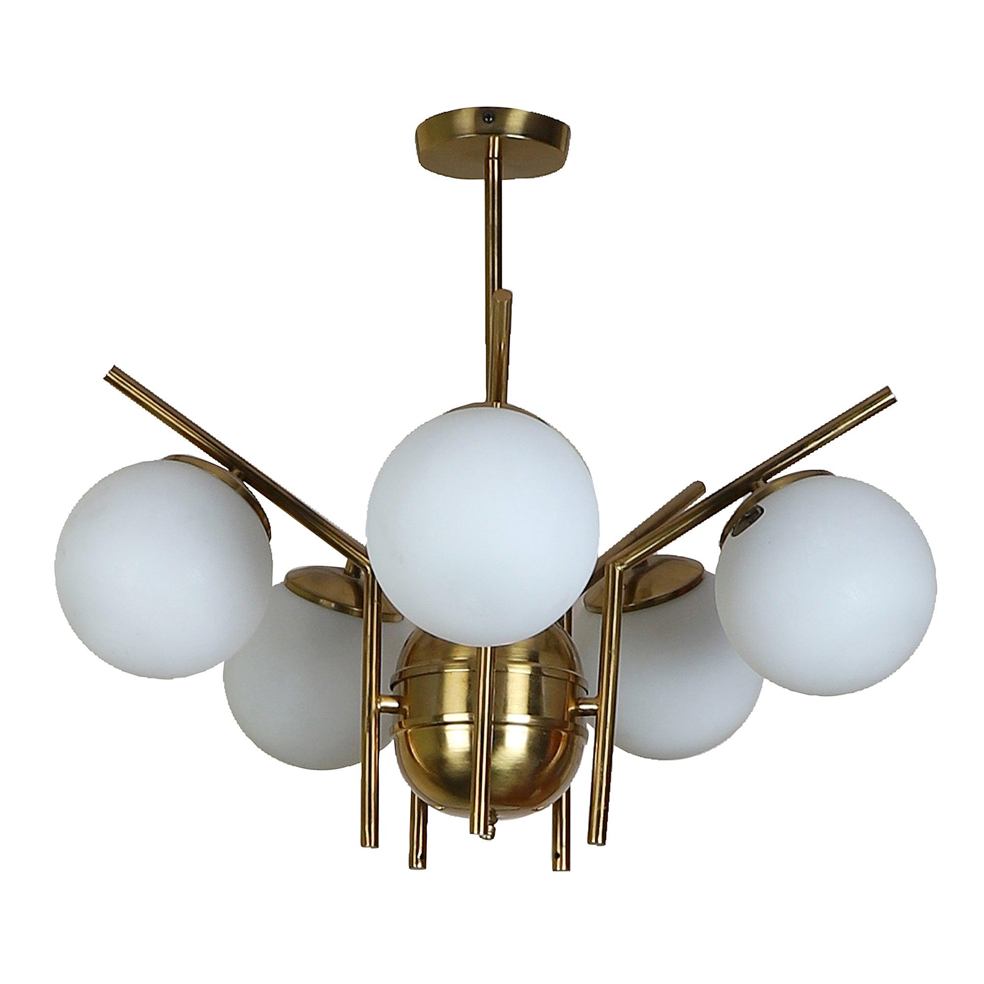 Stylish & classy Gold Iron Chandeliers - WoodenTwist