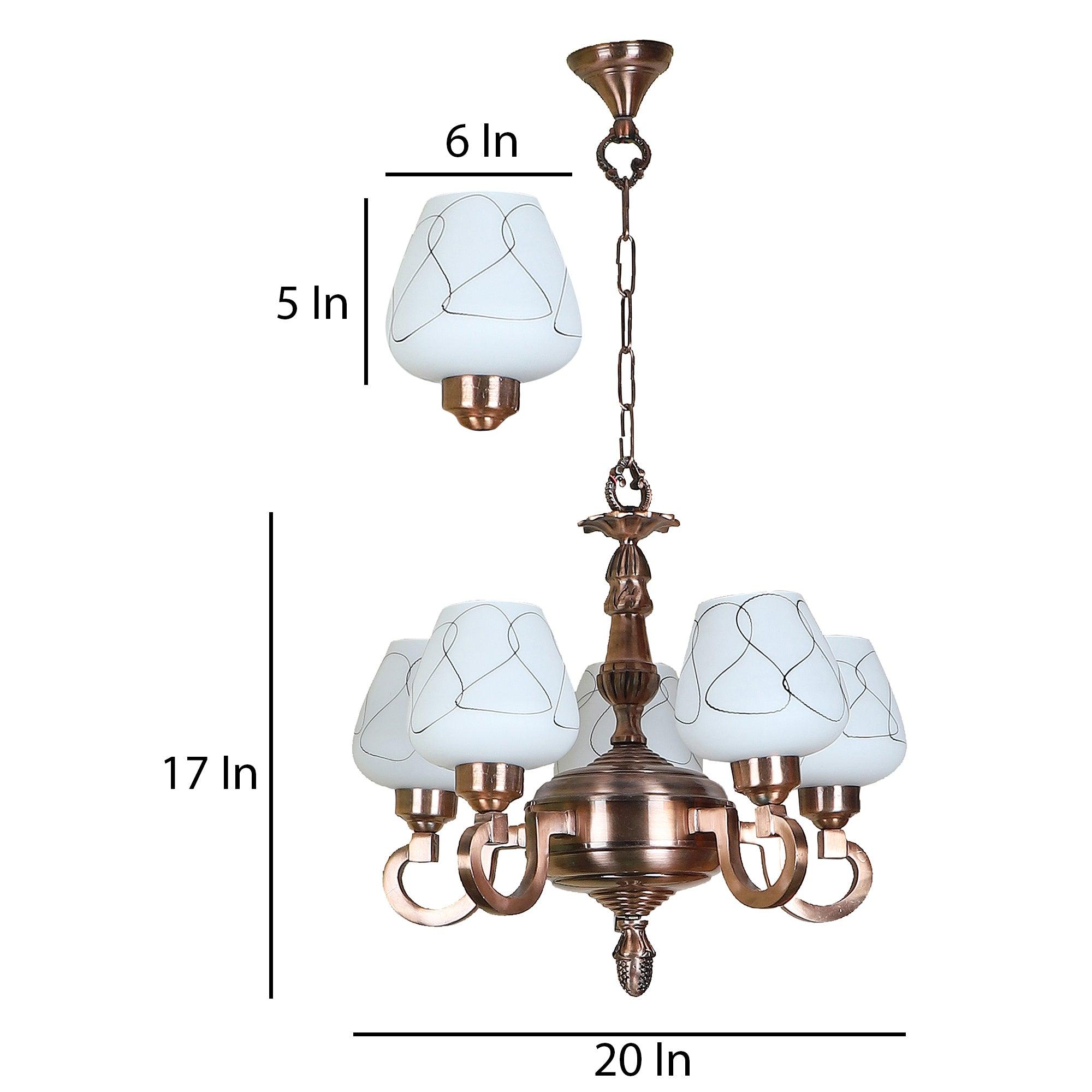 Stylish & classy Rose Gold Aluminium Chandeliers - WoodenTwist