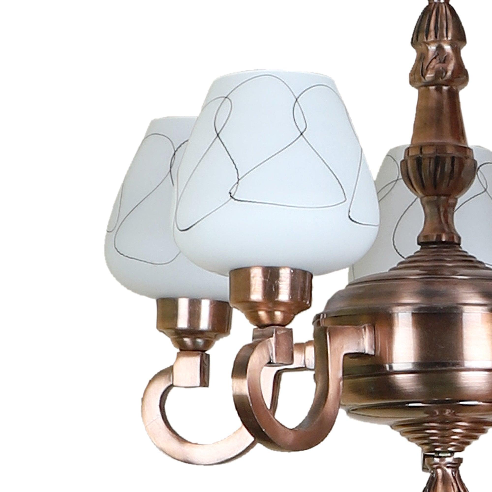 Stylish & classy Rose Gold Aluminium Chandeliers - WoodenTwist