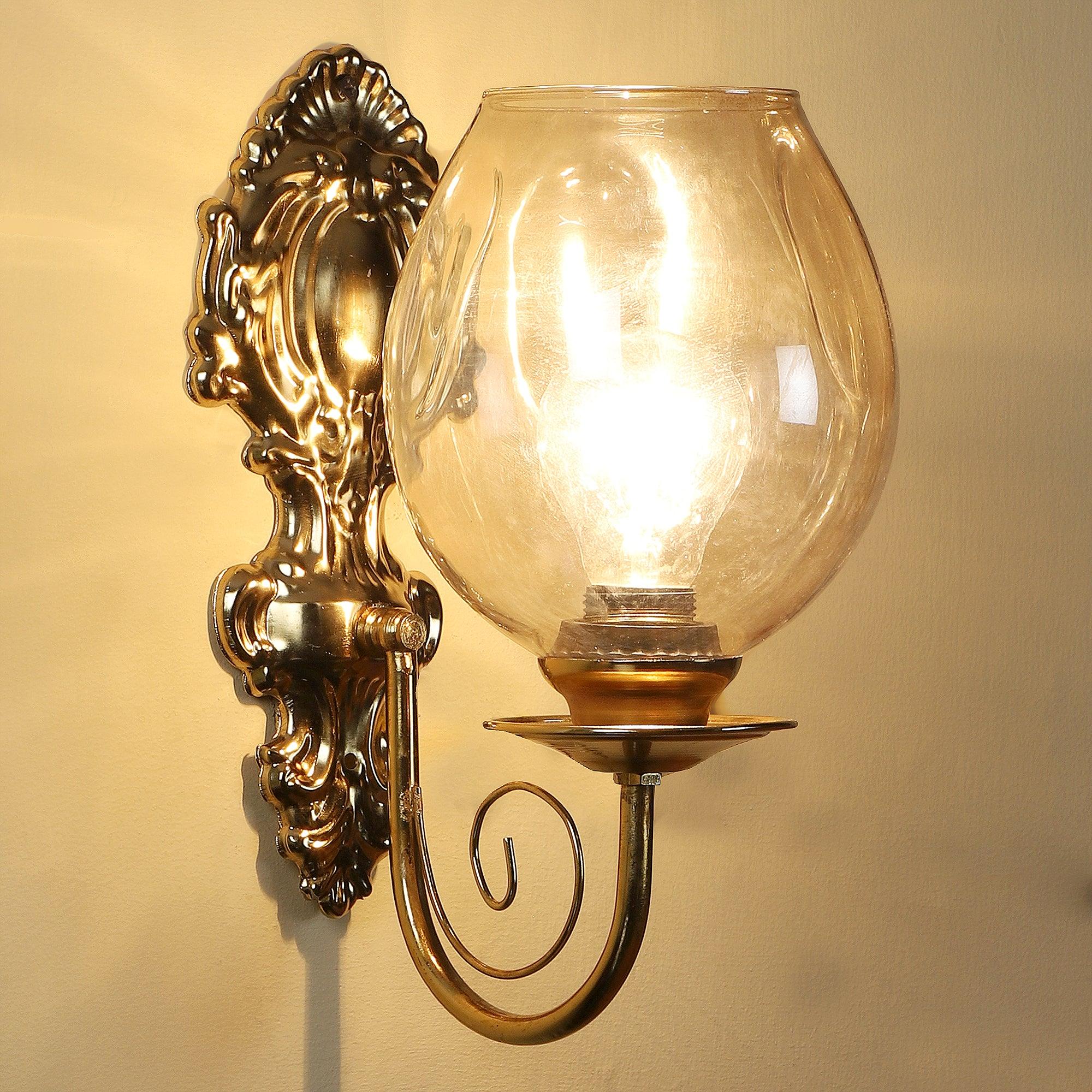 Classy & Stylish Gold Iron Wall Light - WoodenTwist