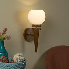 Brown Wood Wall Light By Eliante By Jainsons Lights - WoodenTwist