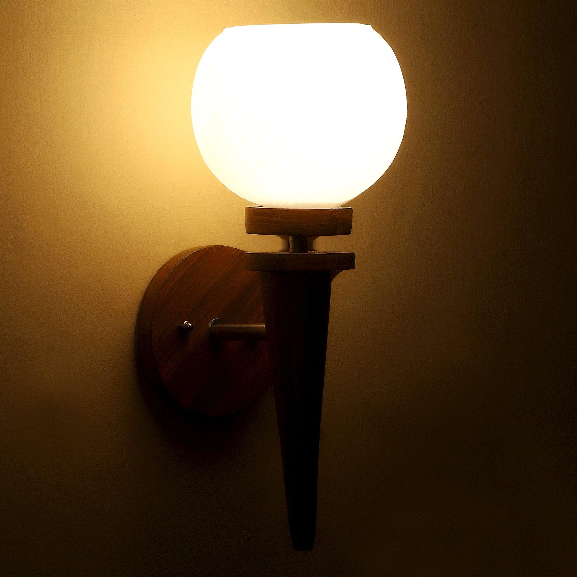 Brown Wood Wall Light By Eliante By Jainsons Lights - WoodenTwist