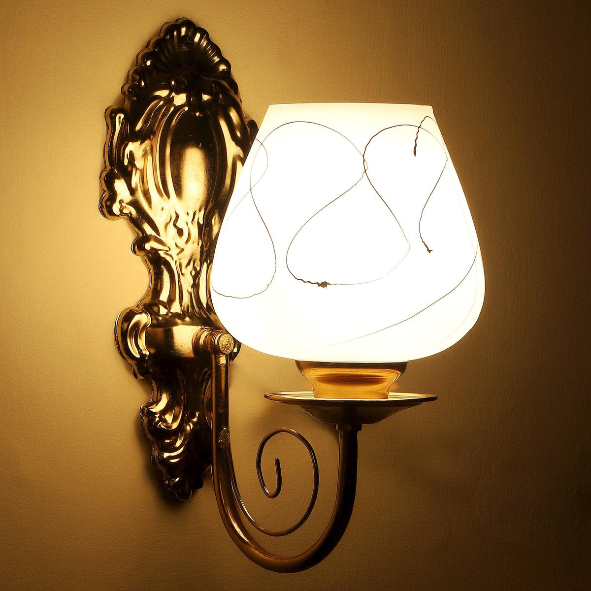 Gold Iron Wall Light - WoodenTwist