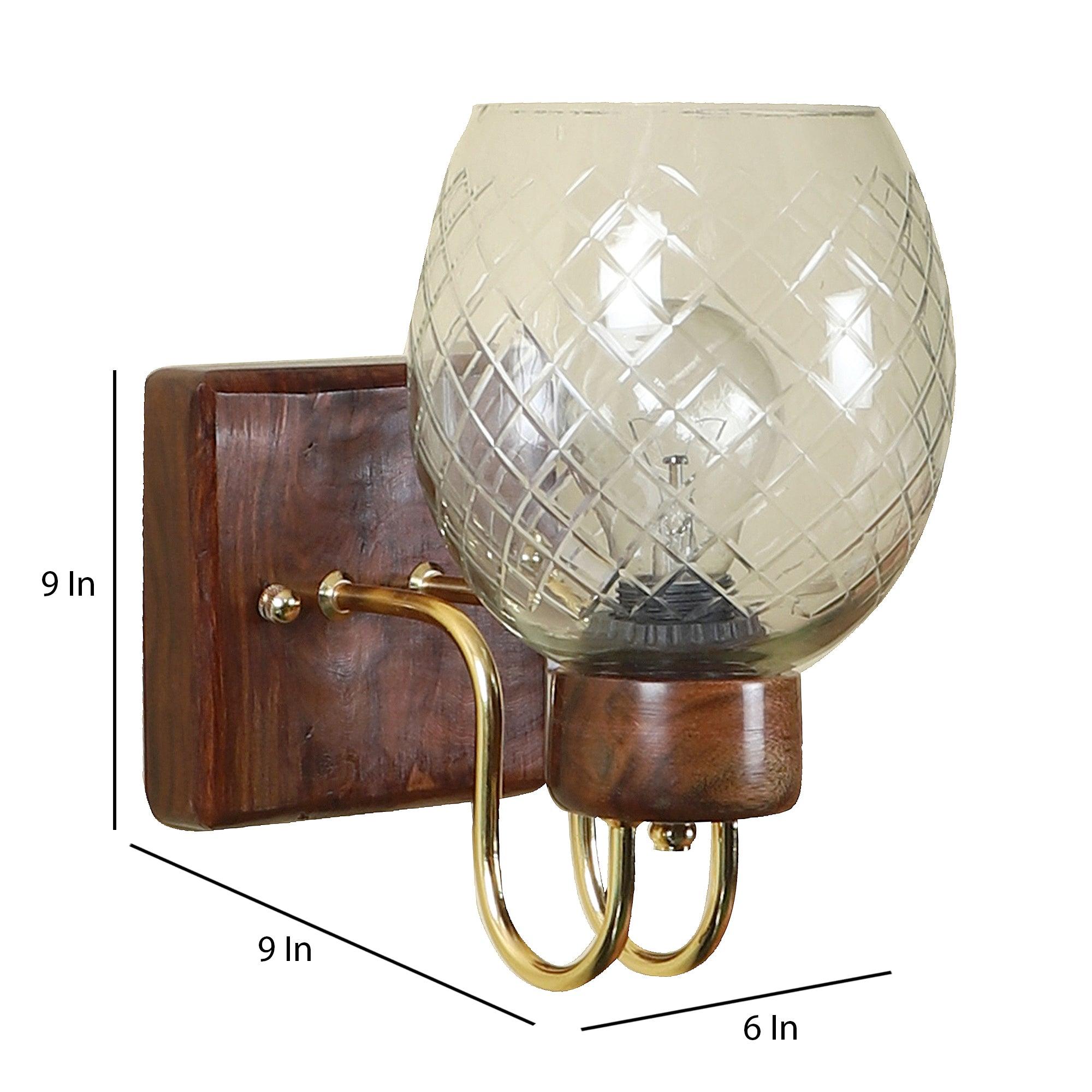 Brown Wood Wall Light - WoodenTwist