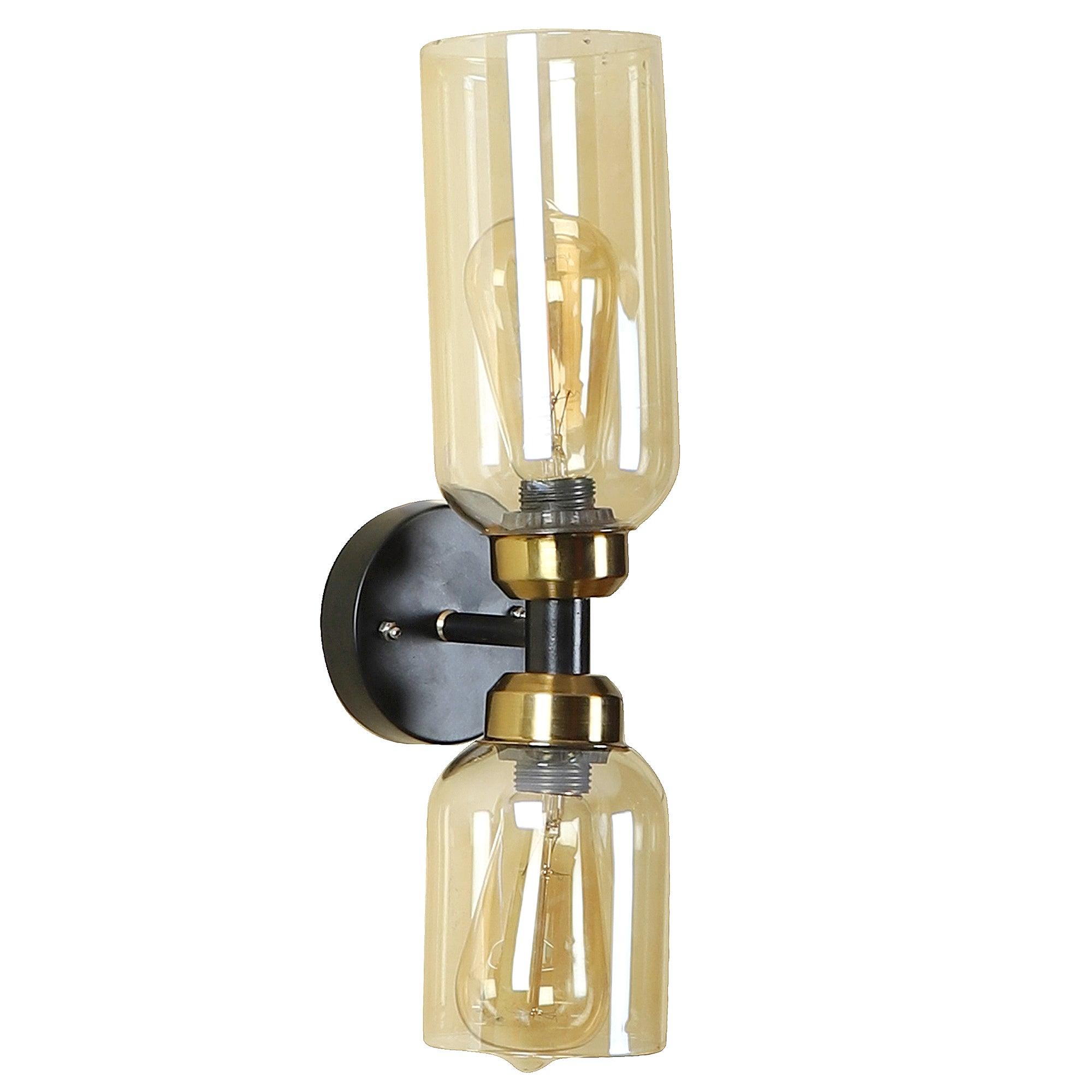 Stylish & Classy Black & Gold Iron Wall Light - WoodenTwist