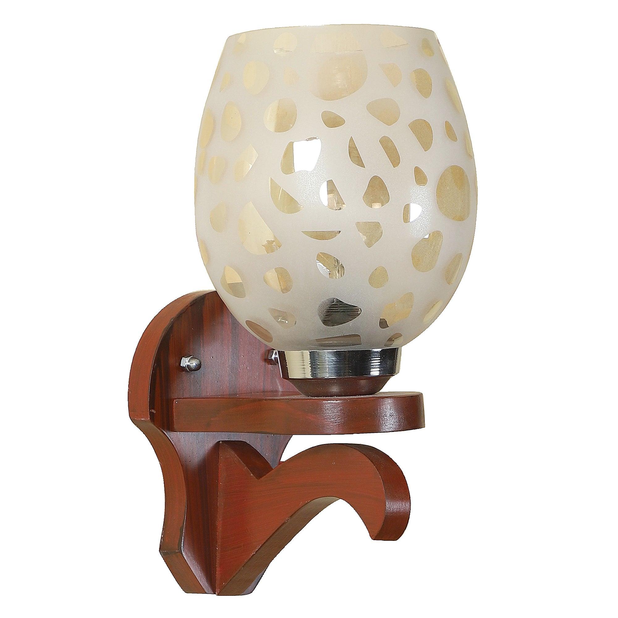 Stylish & Classy Brown Wood Wall Light - WoodenTwist