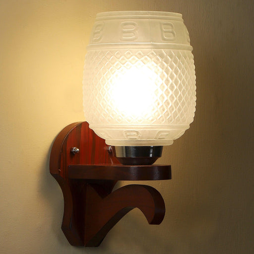 Stylish & Classy Brown Wood Wall Light - WoodenTwist