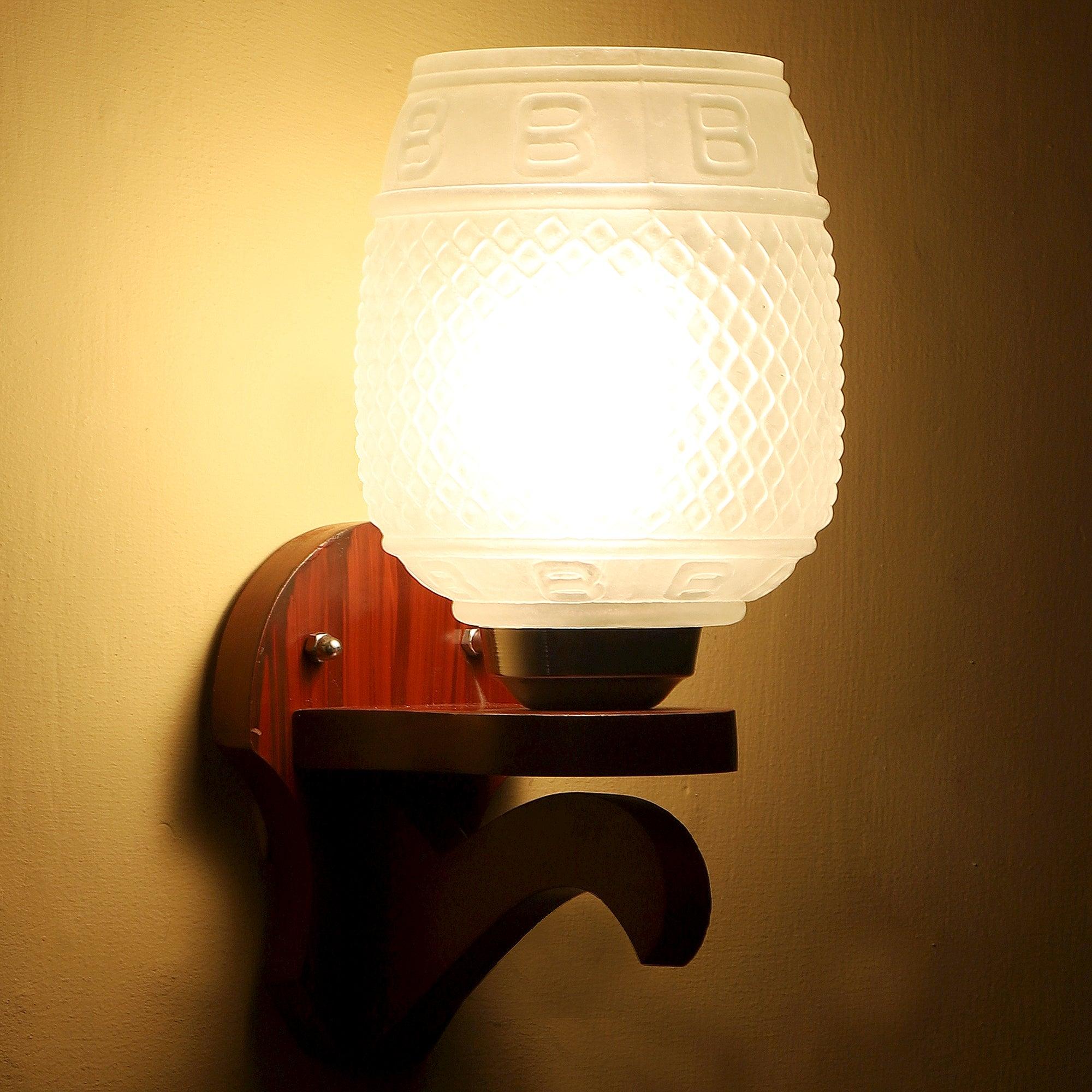 Stylish & Classy Brown Wood Wall Light - WoodenTwist