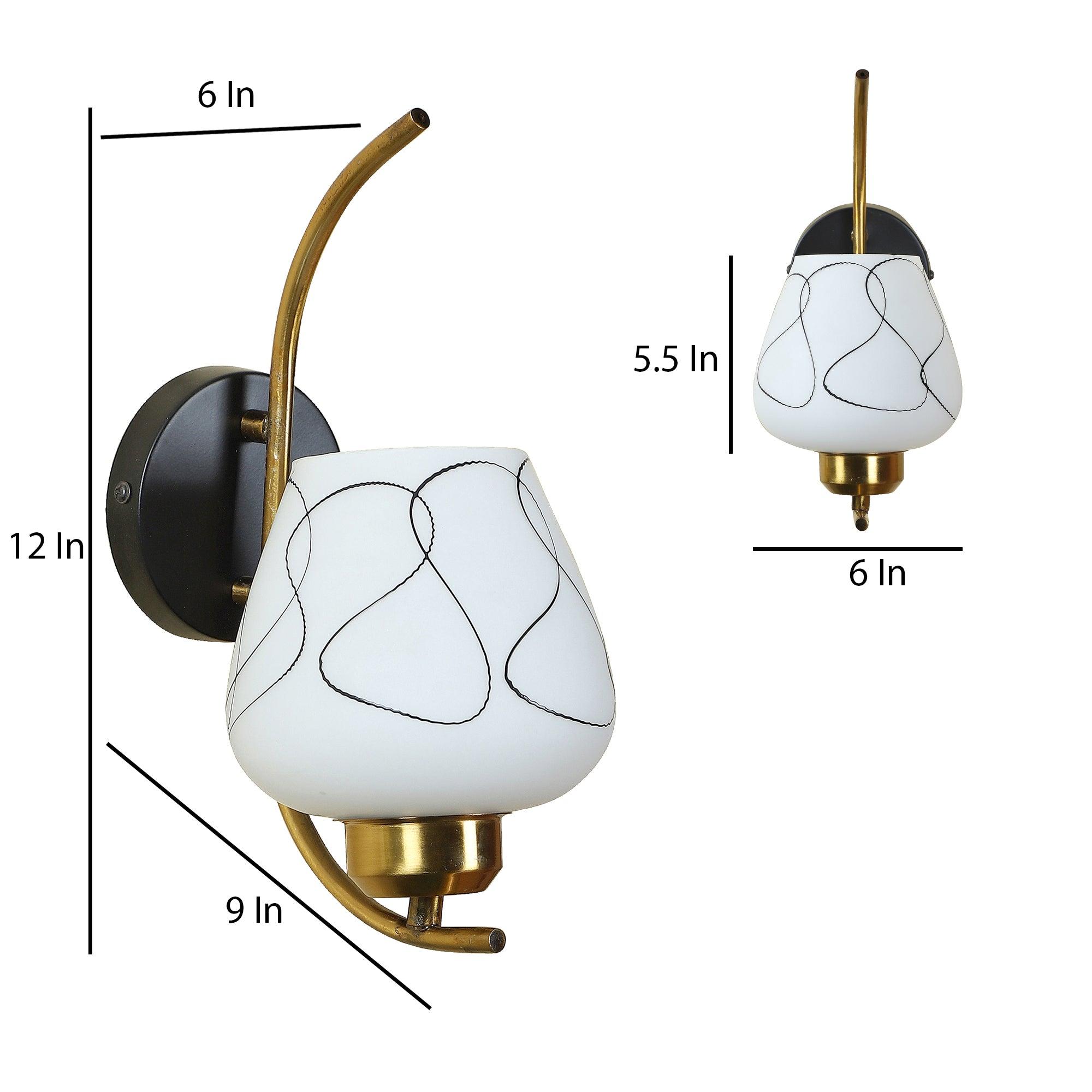 Stylish & Classy Black & Gold Iron Wall Light - WoodenTwist