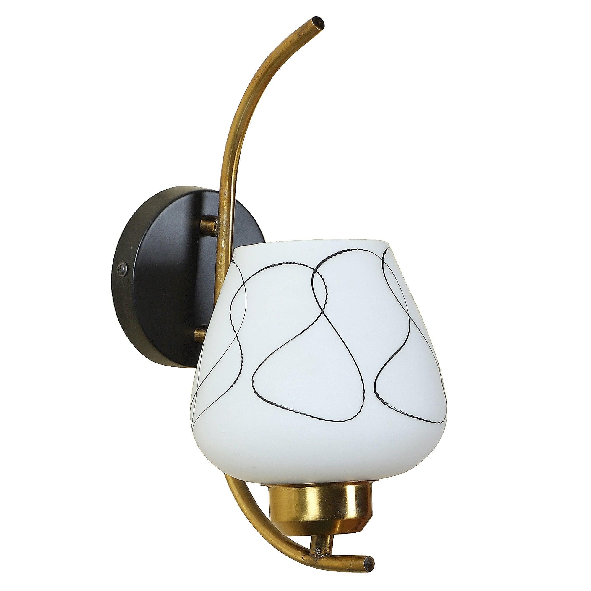 Stylish & Classy Black & Gold Iron Wall Light - WoodenTwist