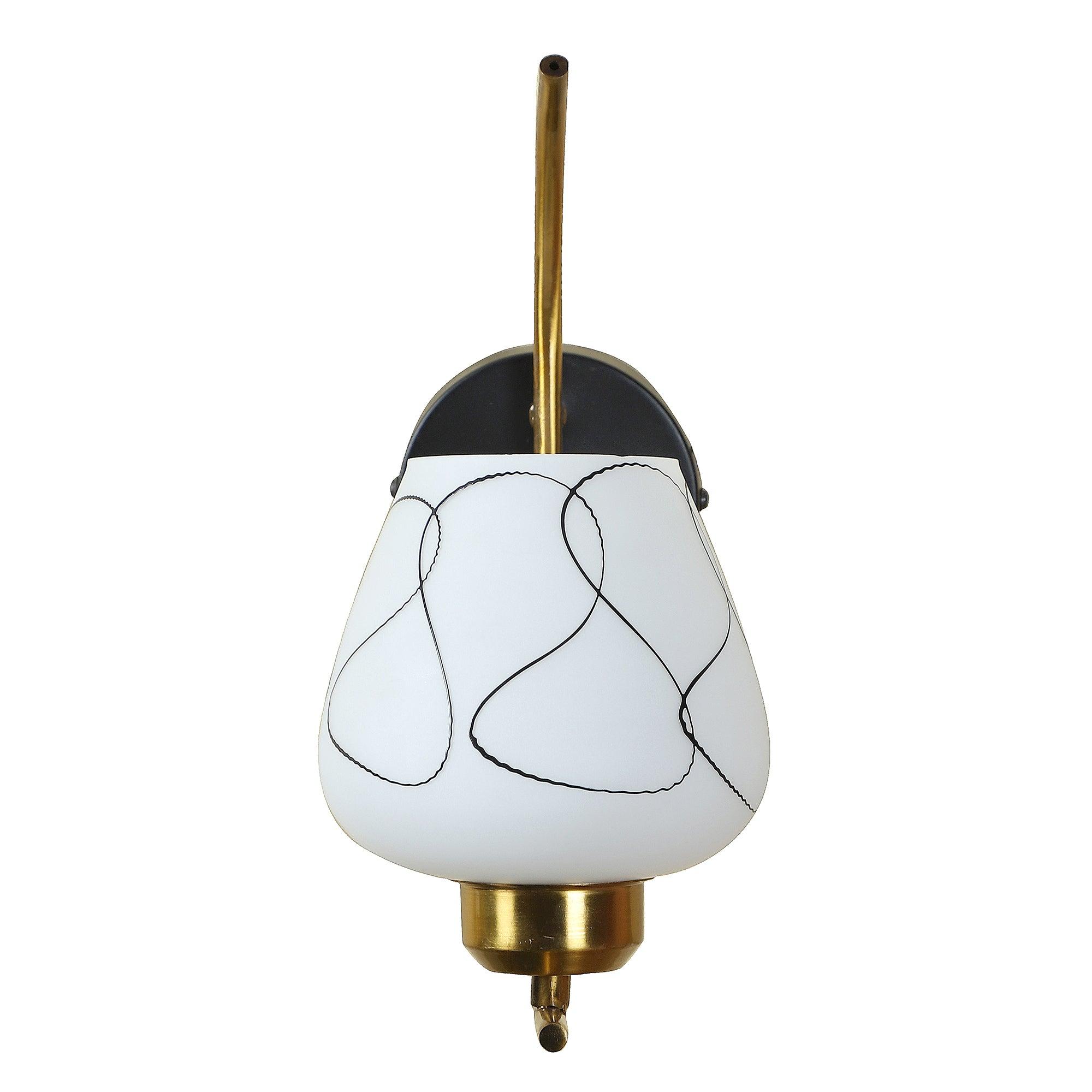 Stylish & Classy Black & Gold Iron Wall Light - WoodenTwist