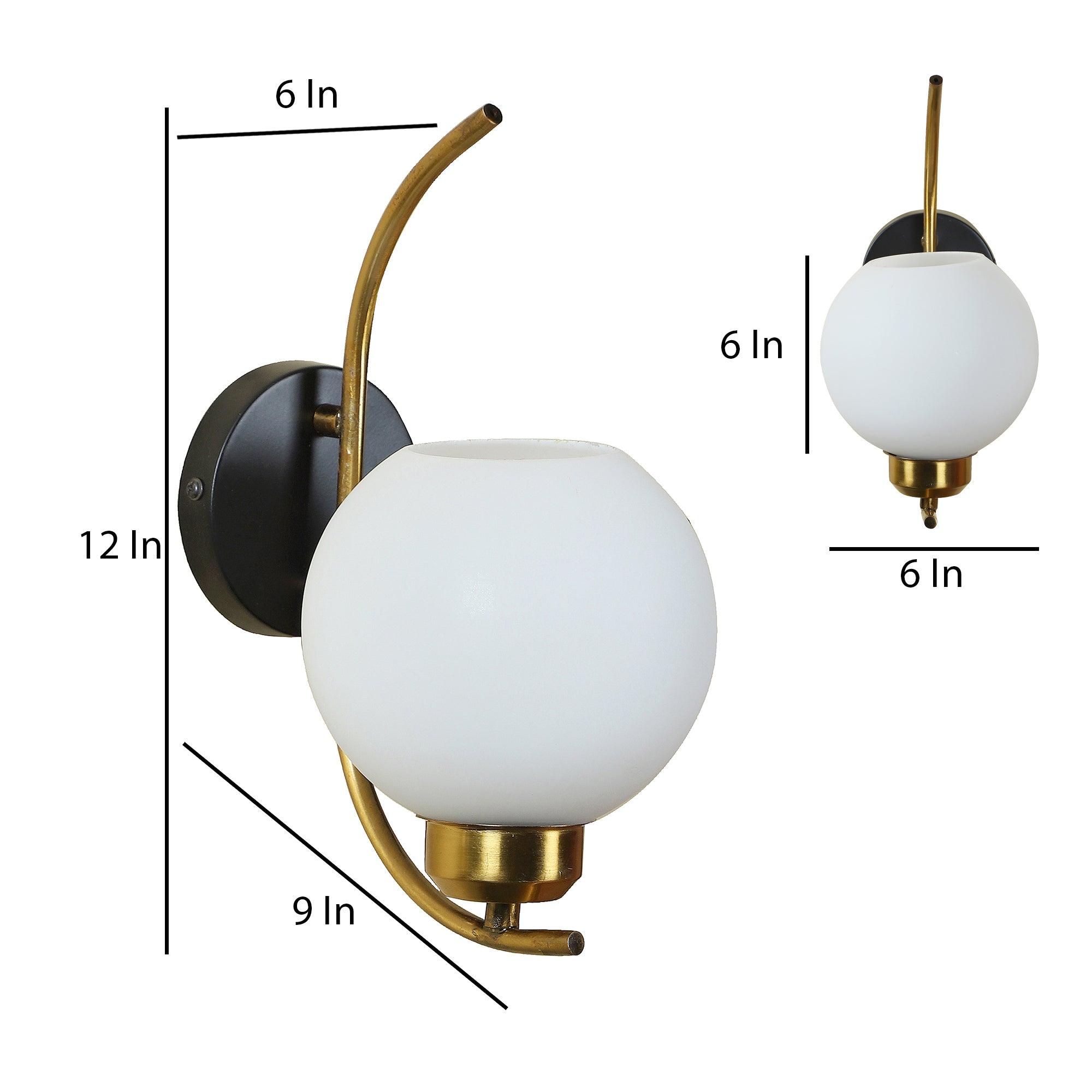 Stylish & Classy Black & Gold Iron Wall Light - WoodenTwist