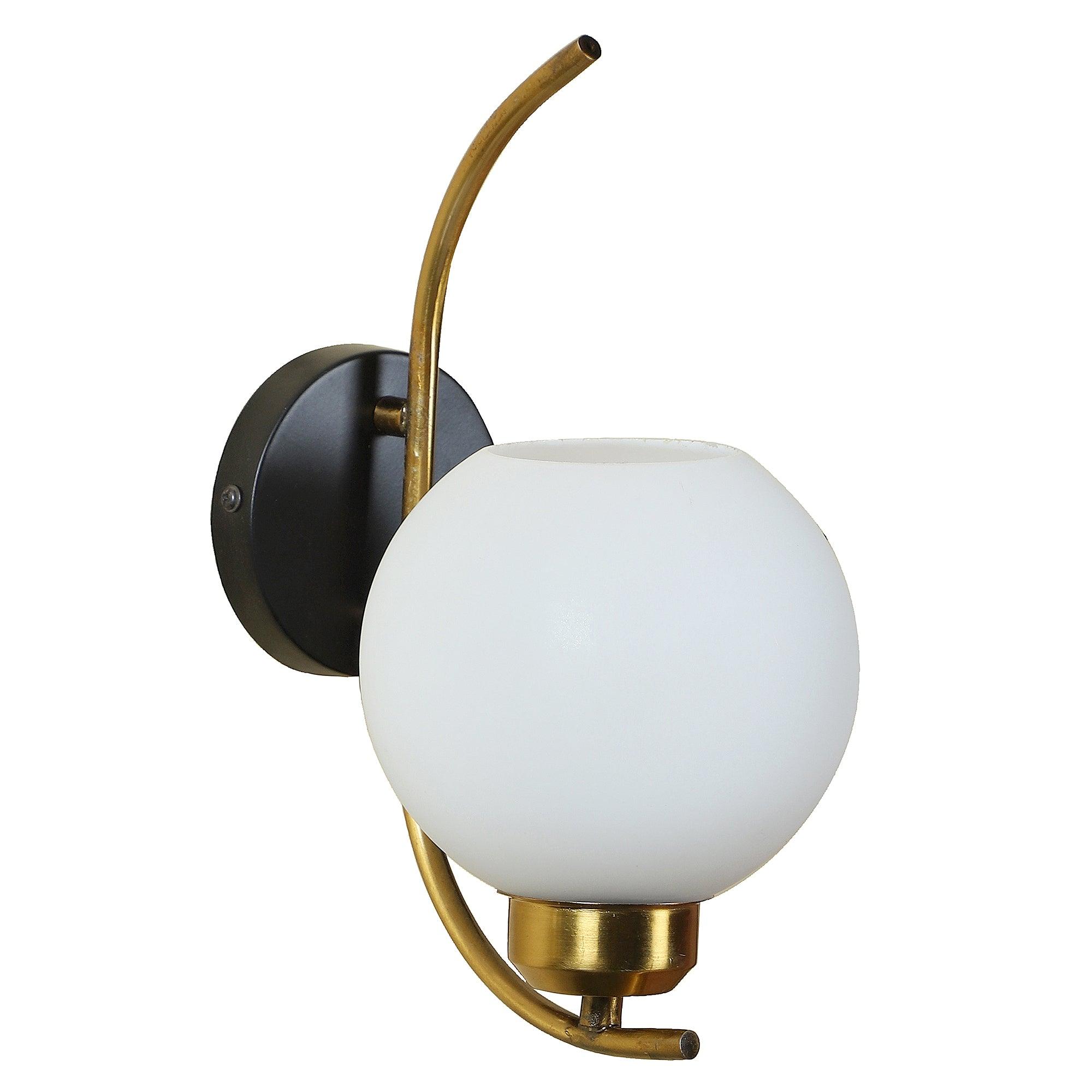 Stylish & Classy Black & Gold Iron Wall Light - WoodenTwist